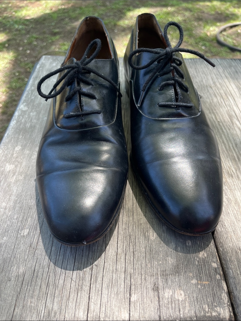 Conte di Roma Handcrafted Black Leather Men’s Lace-Up Dress Shoes